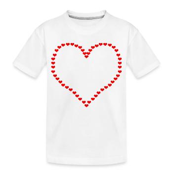 10000 petits coeurs - Grand coeur - Je t’aime - T-shirt bio Premium Enfant - blanc - Devant