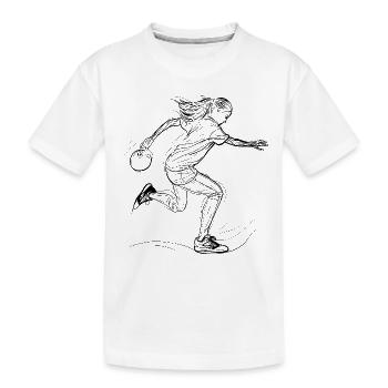 Dessin d’une joueuse melon - T-shirt bio Premium Enfant - blanc - Devant