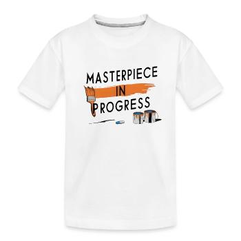 Masterpiece in Progress - Kinder Premium Bio T-Shirt - Weiß - Vorne