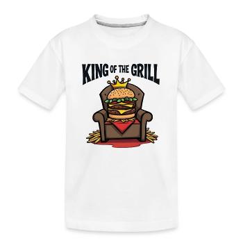 Burger King of the Grillades - T-shirt bio Premium Enfant - blanc - Devant