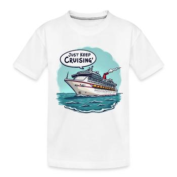Continuez simplement à naviguer" - T-shirt bio Premium Enfant - blanc - Devant