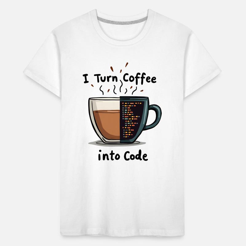 Coffee into Code Kids' Premium Organic T-Shirt