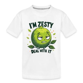 Je suis piquant, fais avec - T-shirt bio Premium Enfant - blanc - Devant