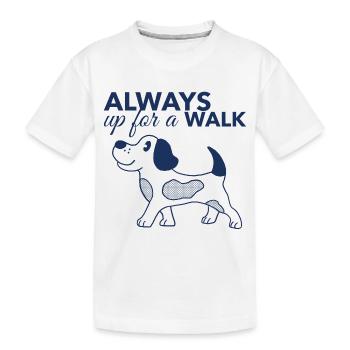 Toujours prêt à se promener – Chemise pour amoureux des chiens - T-shirt bio Premium Enfant - blanc - Devant