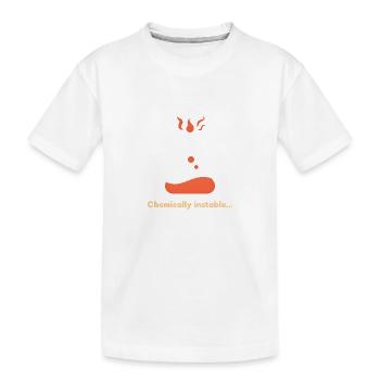 Chimiquement instable... avec Café - T-shirt bio Premium Enfant - blanc - Devant