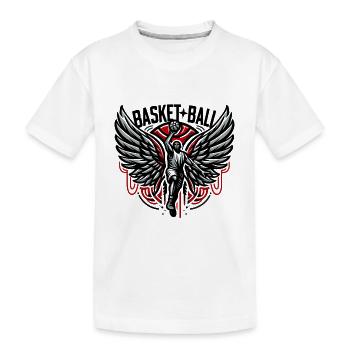 Basketball - Kids' Premium Organic T-Shirt - white - Front