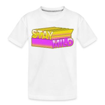 Stay Mild - Look rétro néon 3D - T-shirt bio Premium Enfant - blanc - Devant