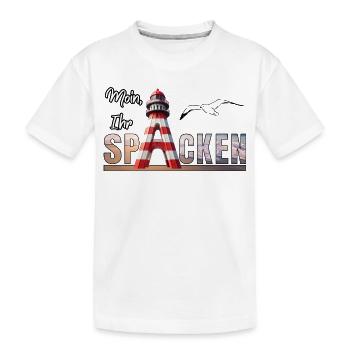 Moin Ihr Spacken Black - Kinder Premium Bio T-Shirt - Weiß - Vorne