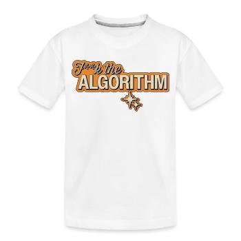 Fk the Algorithm – Digitale Rebellion - Kinder Premium Bio T-Shirt - Weiß - Vorne