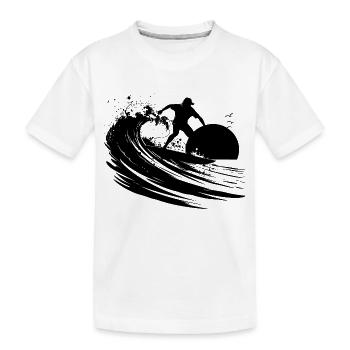 Surfer - Kids' Premium Organic T-Shirt - white - Front