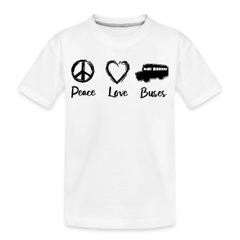 J’adore les bus - T-shirt bio Premium Enfant - blanc - Devant
