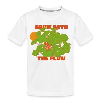 Évoluez avec l’instruction Flow - T-shirt bio Premium Enfant - blanc - Devant