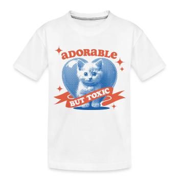 Adorable but Toxic - Kids' Premium Organic T-Shirt - white - Front