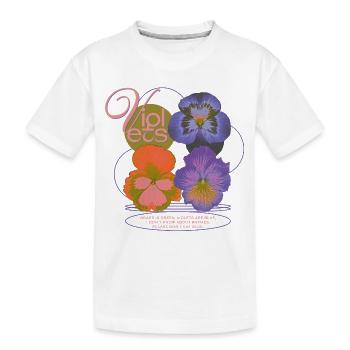 Poème de Violet Fleur Humour - T-shirt bio Premium Enfant - blanc - Devant