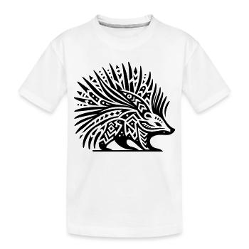 Porc-épic tribal - T-shirt bio Premium Enfant - blanc - Devant