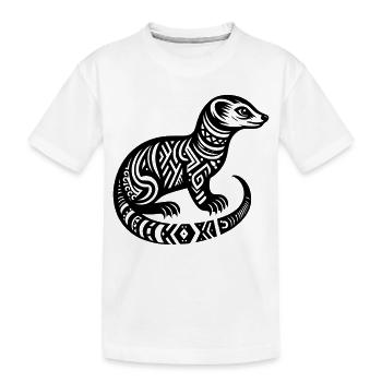 Mangouste tribale - T-shirt bio Premium Enfant - blanc - Devant