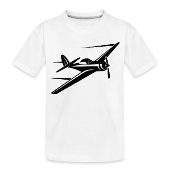 Dessin de l’avion de l’hélice - T-shirt bio Premium Enfant - blanc - Devant