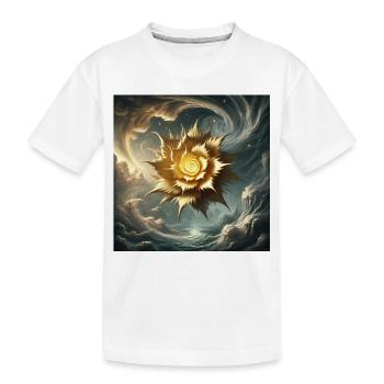Sonnenblüte im Nebel - Kinder Premium Bio T-Shirt - Weiß - Vorne