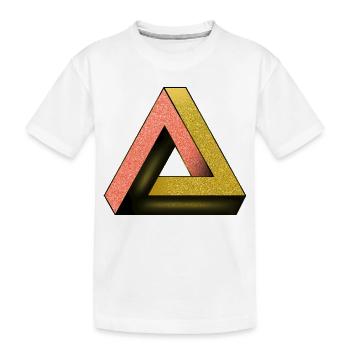Penrose-Dreieck - Kinder Premium Bio T-Shirt - Weiß - Vorne