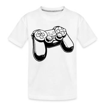 Dessin de manette de jeu - T-shirt bio Premium Enfant - blanc - Devant
