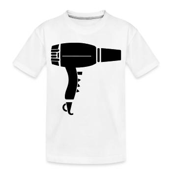 Hair dryer - Kids' Premium Organic T-Shirt - white - Front