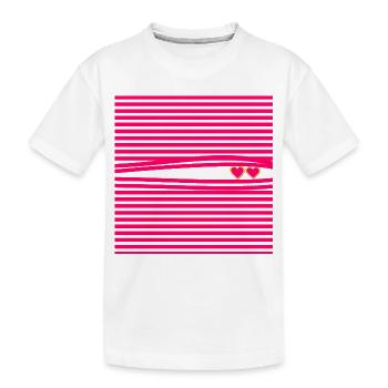 LOVE DECLARATION RELATIONSHIP LOVE HEARTS - Kids' Premium Organic T-Shirt - white - Front