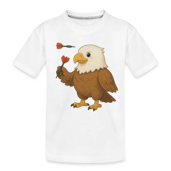 Adler mit Dartpfeilen - Kinder Premium Bio T-Shirt - Weiß - Vorne