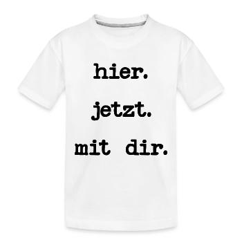 ACHTSAMKEIT LIEBE - Kinder Premium Bio T-Shirt - Weiß - Vorne