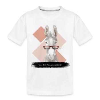 JvG Esel "Du bist fia mi eselziell" - Kinder Premium Bio T-Shirt - Weiß - Vorne