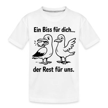 Ein Biss für dich der Rest für uns! - Kinder Premium Bio T-Shirt - Weiß - Vorne