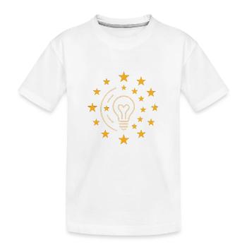 Kreative Glühbirne mit Sternenkranz - Kinder Premium Bio T-Shirt - Weiß - Vorne