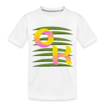 PALMIERS D’ÉTÉ OK - T-shirt bio Premium Enfant - blanc - Devant
