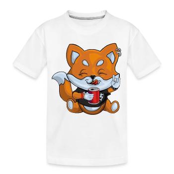 Metal Fuchs - Kinder Premium Bio T-Shirt - Weiß - Vorne