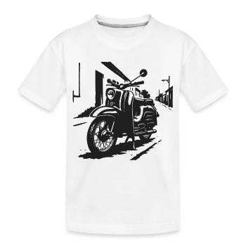 La poésie de rue sur deux roues - T-shirt bio Premium Enfant - blanc - Devant