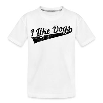 Citation d’un amoureux des chiens - T-shirt bio Premium Enfant - blanc - Devant