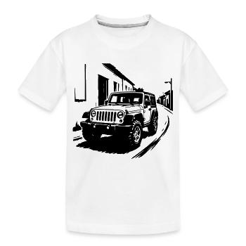 Offroad Beast Classic - Kinder Premium Bio T-Shirt - Weiß - Vorne