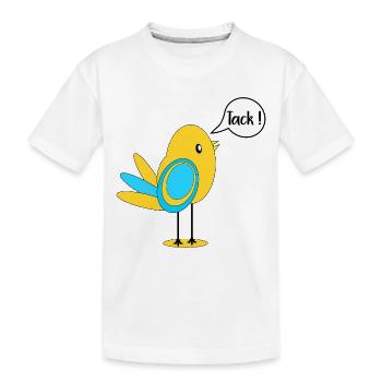SCHWEDISCH DANKE SCHWEDEN - Kinder Premium Bio T-Shirt - Weiß - Vorne