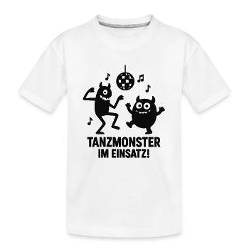 Tanzmonster Einsatz Disco - Kinder Premium Bio T-Shirt - Weiß - Vorne