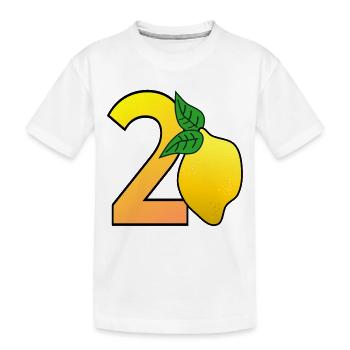 Number Twenty - Lemon - 20 - Kids' Premium Organic T-Shirt - white - Front