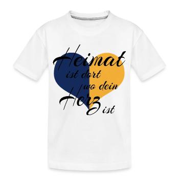 Heimat ist dort wo dein Herz ist - Kinder Premium Bio T-Shirt - Weiß - Vorne