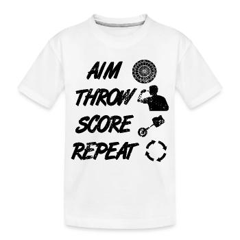 Darts Schedule - Kids' Premium Organic T-Shirt - white - Front