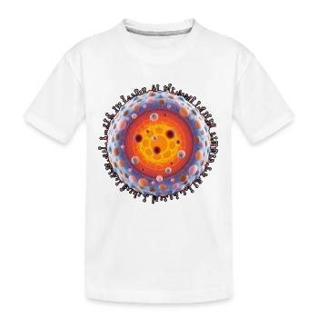 Noyau cellulaire néon : Art biotechnologique - T-shirt bio Premium Enfant - blanc - Devant