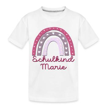 SCHULANFANG SCHULKIND MARIE - Kinder Premium Bio T-Shirt - Weiß - Vorne