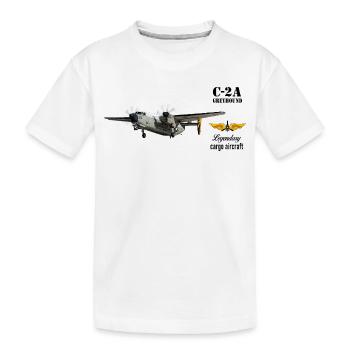 C-2A Greyhound - T-shirt bio Premium Enfant - blanc - Devant