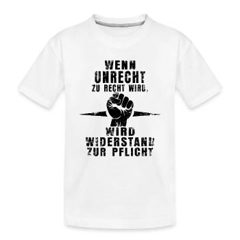 La résistance est obligatoire - Statement Shirt - T-shirt bio Premium Enfant - blanc - Devant