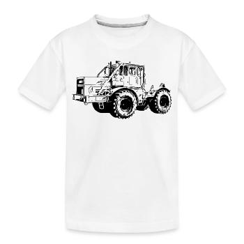 Kraftmaschine K700 Traktor - Kinder Premium Bio T-Shirt - Weiß - Vorne
