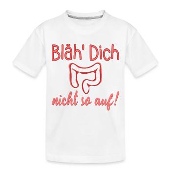 AUFGEBLÄHT - DARM REIZDARM - Kinder Premium Bio T-Shirt - Weiß - Vorne