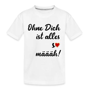 LIEBE SPRÜCHE - TRENNUNG HERZ - Kinder Premium Bio T-Shirt - Weiß - Vorne