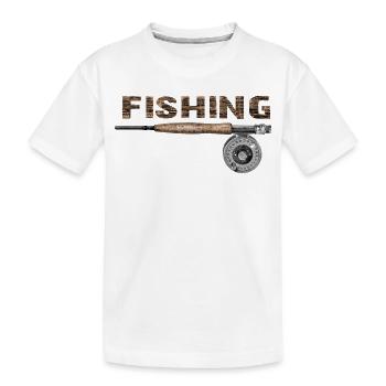 Pêche à la mouche - T-shirt bio Premium Enfant - blanc - Devant