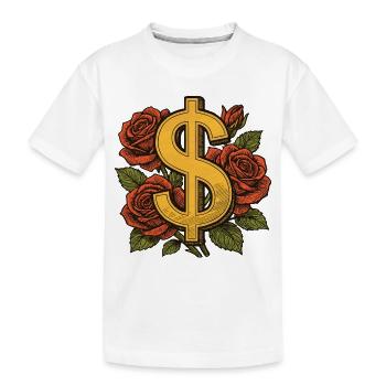 Luxus & Erfolg - Wealth Roses - Kinder Premium Bio T-Shirt - Weiß - Vorne